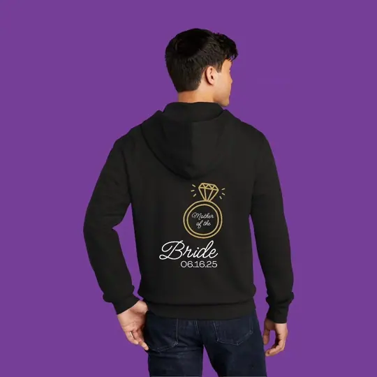 Hoodies · the bride and groom's families by Croma Custom Apparel