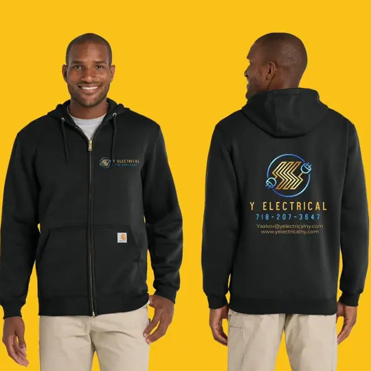 Carhartt zip-up sweaters · Y Electrical by Croma Custom Apparel