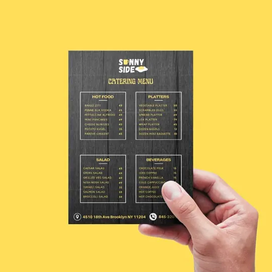Catering menu · Sunnyside Sandwich by Croma Design